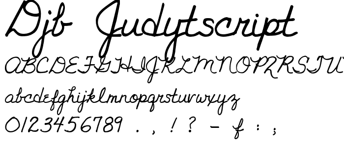 DJB JUDYTscript font